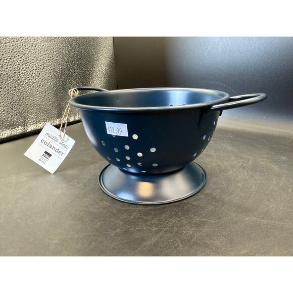 NOW Designs Navy Blue Steel Colander – 1 Quart - new with tags - Picture 6 of 7